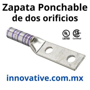 Zapata Ponchable de dos Orificios Mexico, Zapata Ponchable de dos hoyos, Conector Ponchable de dos hoyos, zapata ponchable de dos hoyos tiuana, burndy mexico, burndy tijuana, Panduit Mexico, conectores de compresion, hubbell, arneses electricos,