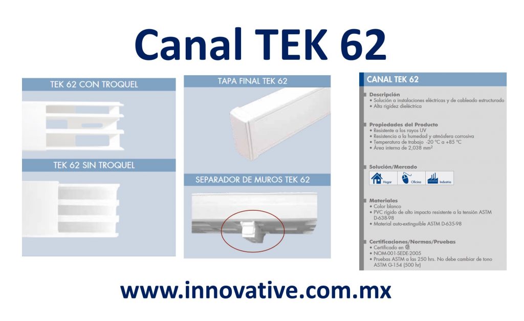 Canaleta TEK 62, TEK 62, Thorsman, Thorsman Mexico, Canaleta Thorsman,